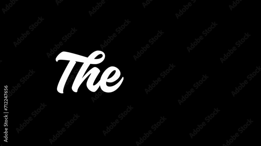animated text the end. text animation in white handwritten style. animated text the end. text animation in white handwritten style.