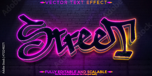 Graffiti text effect, editable spray and street text style