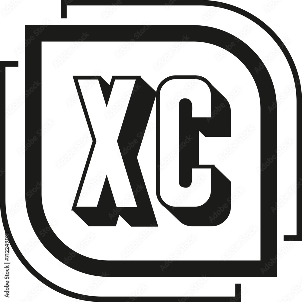 XC letter logo design on white background. XC logo. XC creative initials letter Monogram logo icon concept. XC letter design XC letter logo design on white background. XC logo. XC creative initials letter Monogram logo icon concept. XC letter design