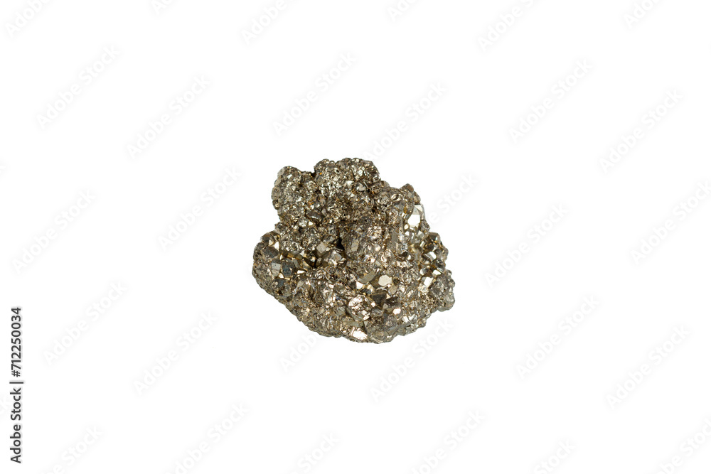 pyrite mineral stone macro on white background pyrite mineral stone macro on white background