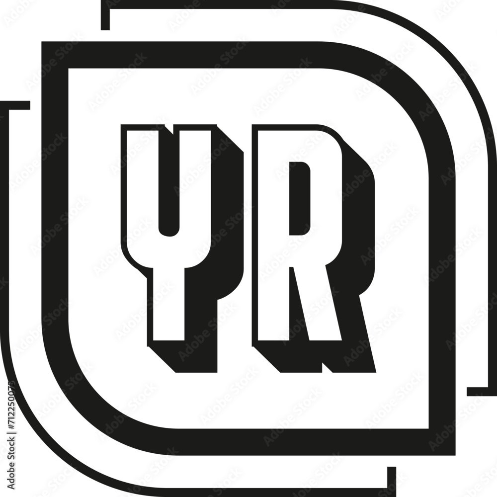 YR letter logo design on white background. YR logo. YR creative initials letter Monogram logo icon concept. YR letter design YR letter logo design on white background. YR logo. YR creative initials letter Monogram logo icon concept. YR letter design