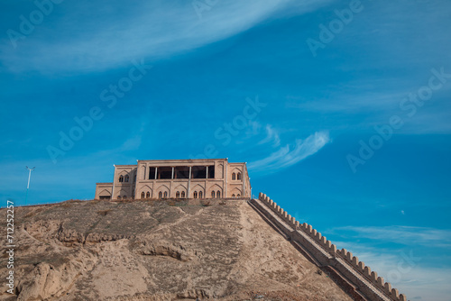 a beautiful historical place in a Central Asia Tajikistan wonderful old buildings and trade hub, tourist area