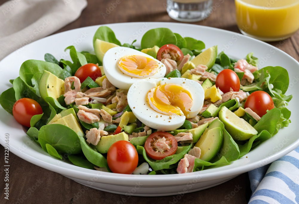 Tuna and Avocado Salad with Lemon Dressing and Mustard Tuna and Avocado Salad with Lemon Dressing and Mustard