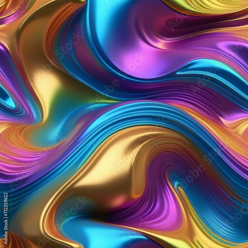 3d fluid abstract metallic holographic background HD