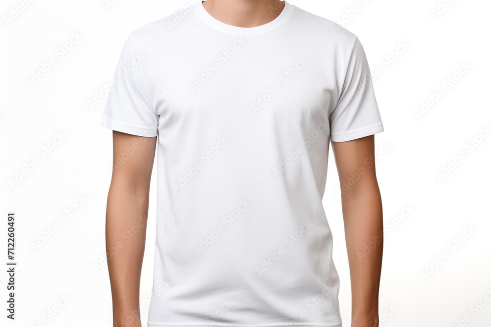 Woman in White Tshirt Mockup created with Generative AI Woman in White Tshirt Mockup created with Generative AI