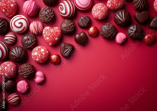 Valentine's Day Card Background 5x7 Chocolate Candy Heart Hearts Background Wallpaper Image