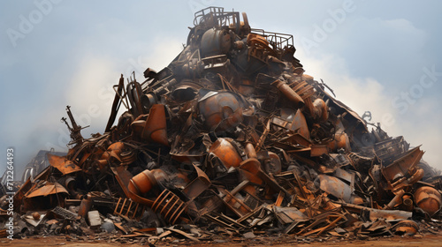 scrap metal heap