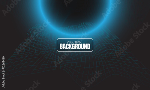 Wireframe dark abstract background