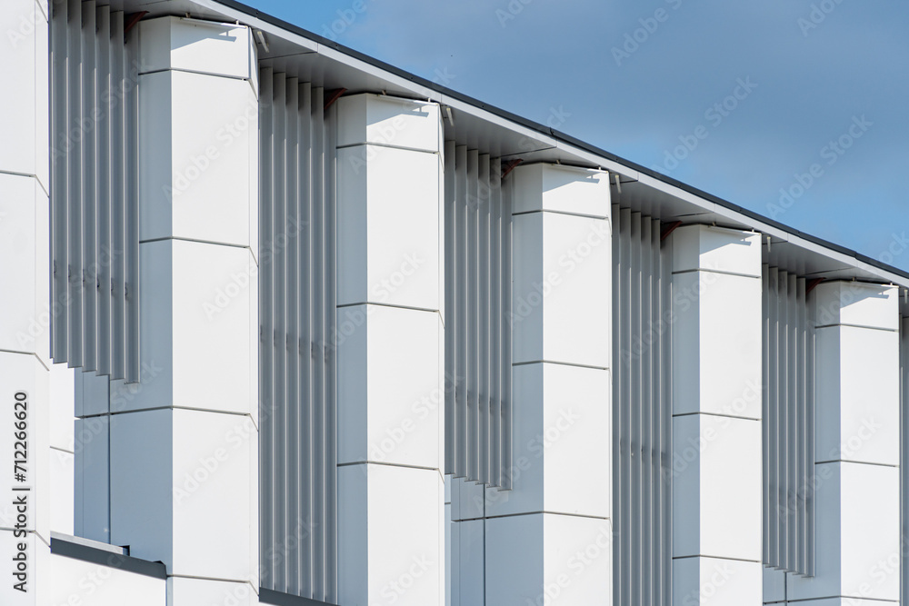 Fototapeta premium Facade of a modern residential building, building texture