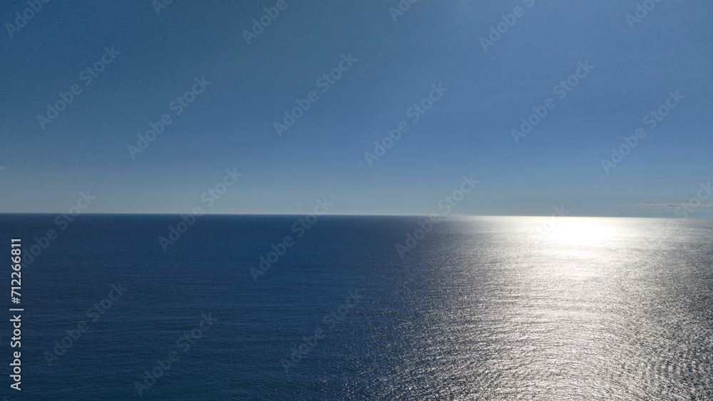 nature landscape clear sea on the horizon going into a cloudless sky nature landscape clear sea on the horizon going into a cloudless sky