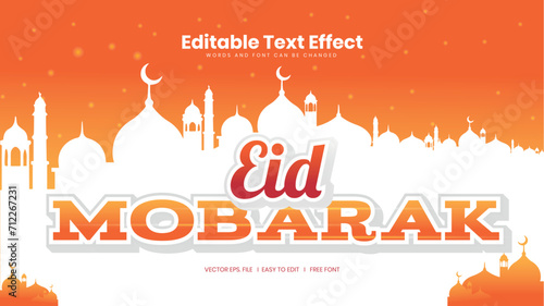 3D Text Effects Eid Mubarak