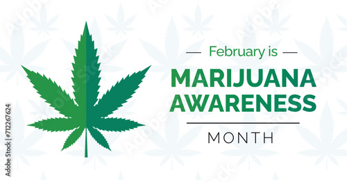 Marijuan Awareness Month observed in February campaign banner.