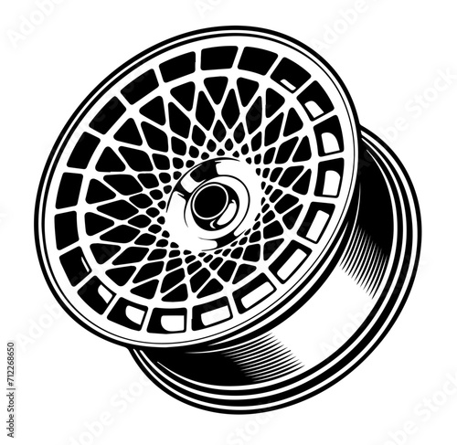 wheel of the car, vector stance wheel, lowered car wheel, Vector wheel for logo or project clothes