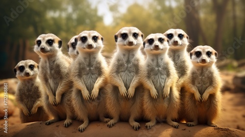 Curious Meerkats Observing Their Environment AI Generated