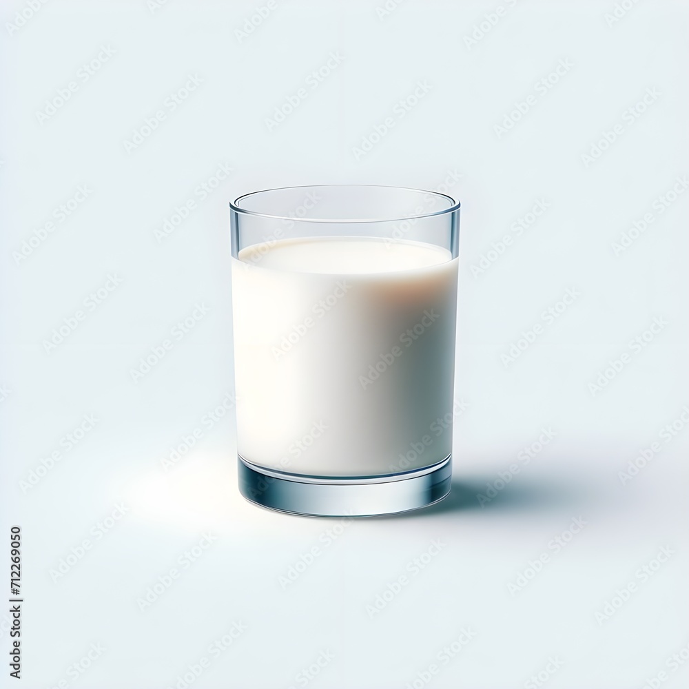 glass of milk on white background glass of milk on white background