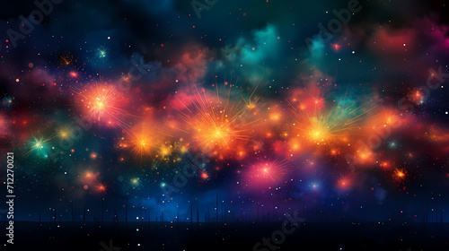 Fireworks background for celebration  holiday celebration concept