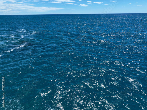 nature landscape clear sea on the horizon going into a cloudless sky