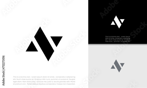 Initials N logo design. Initial Letter Logo. Innovative high tech logo template.	
