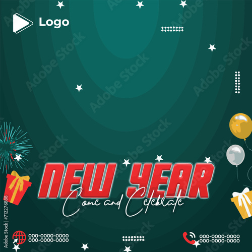 New year celebration party instagram stories instagram and facebook story template | Happy new year party flyer celebration with instagram stories instagram and facebook story template | New year 2024 photo