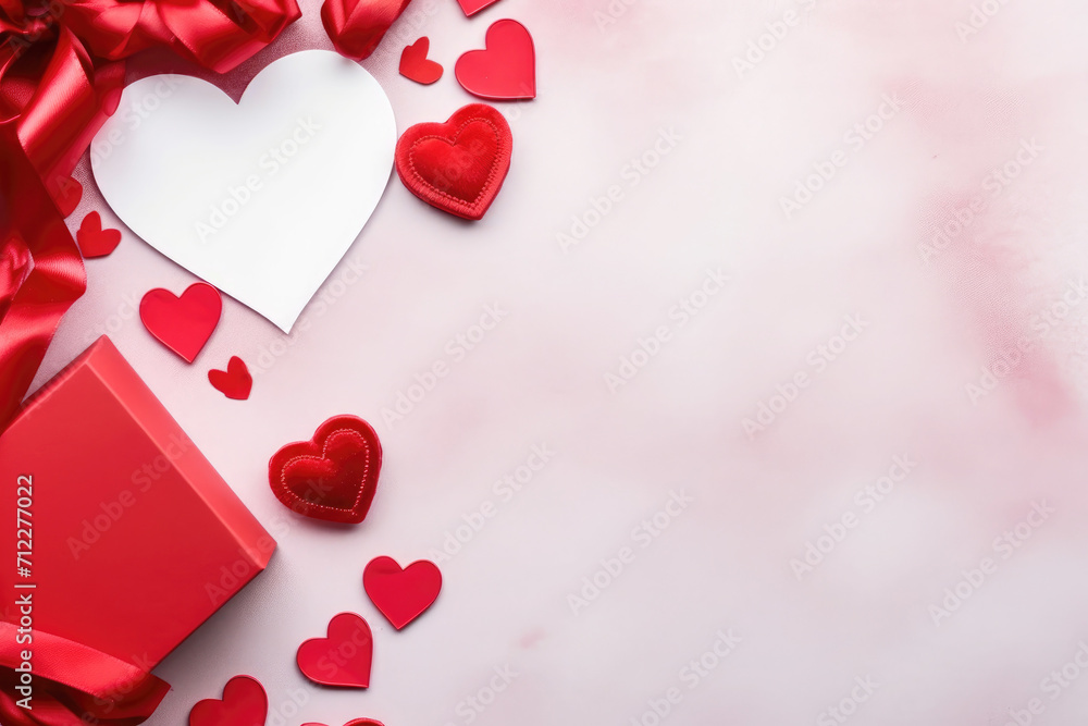 Valentine's Day card mockup with copy space for text