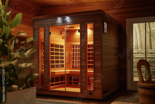 Relaxing infrared sauna and warmth