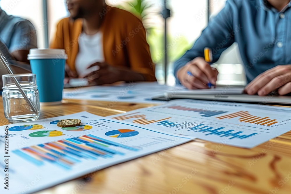 A businessman using a pen, tablet, and notebook is planning a marketing plan with graph documents to improve the quality of future sales. A businessman using a pen, tablet, and notebook is planning a marketing plan with graph documents to improve the quality of future sales.