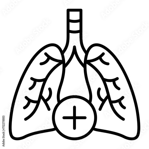   Pulmonology line icon