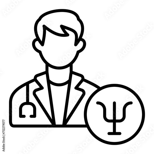   Psychiatrist line icon