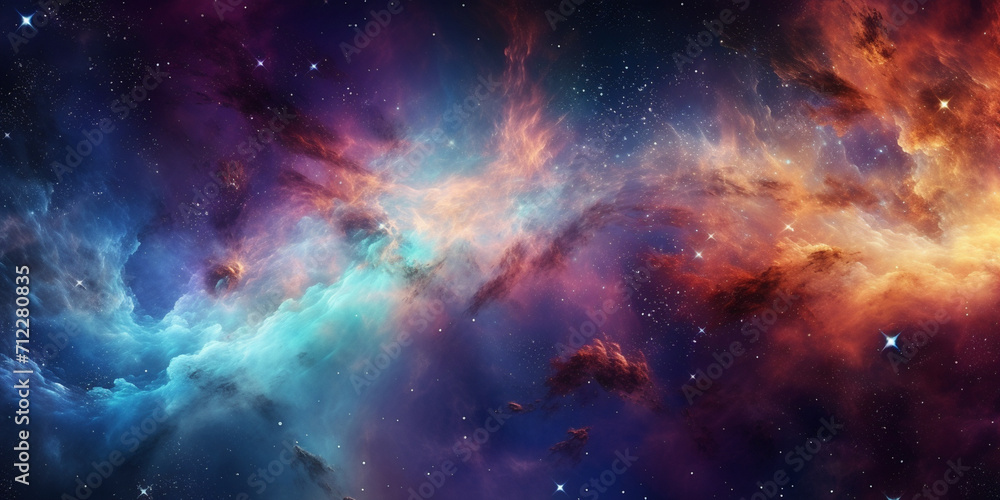 Stars of a planet and galaxy in a free space Elements of this image furnished Outer space cosmic landscape Universe Nebula Galaxies .