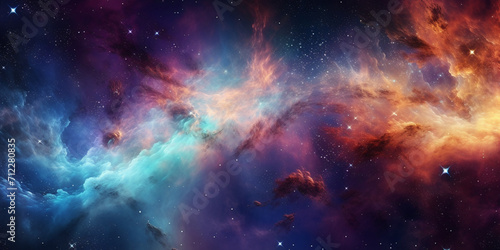 Stars of a planet and galaxy in a free space Elements of this image furnished Outer space cosmic landscape Universe Nebula Galaxies .