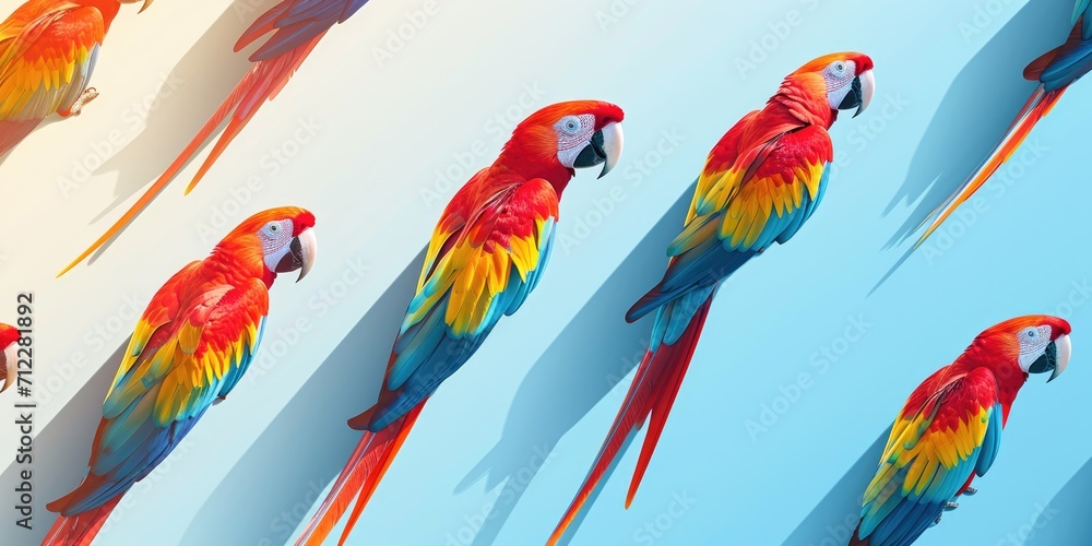 Fototapeta premium Parrot pattern background