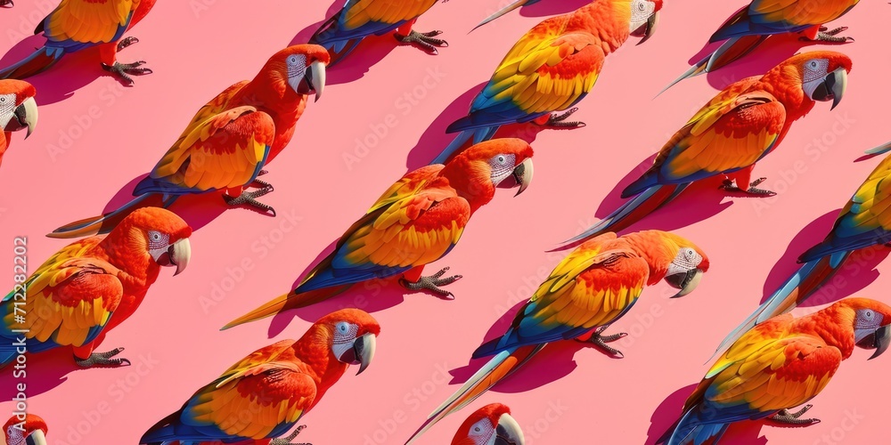 Fototapeta premium Parrot pattern background