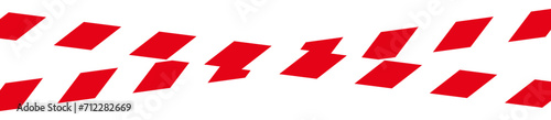 X shape barricade tape made from red and white isolated on transparent background.
