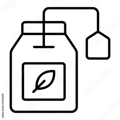   Tea Bag line icon