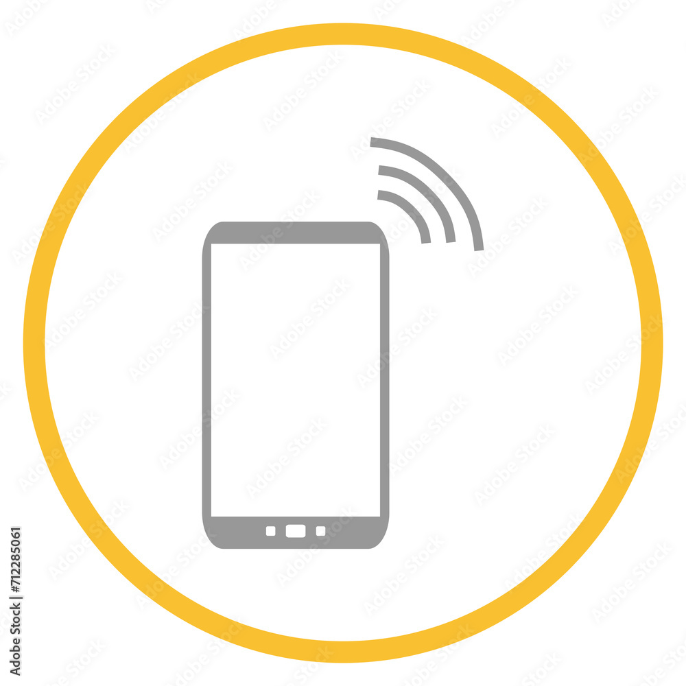 Button grau orange mit Smartphone Icon: Senden Button grau orange mit Smartphone Icon: Senden