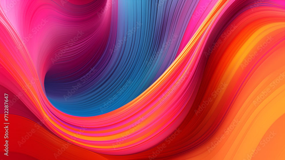 A colorful abstract background with wavy lines and vibrant colors. Beautiful and colorful bright wallpaper.