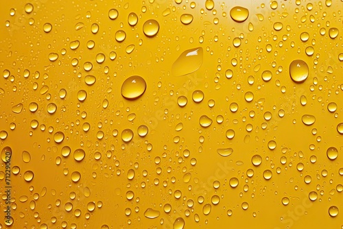 water drops on yellow background
