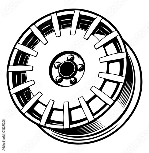 wheel of the car, vector stance wheel, lowered car wheel, Vector wheel for logo or project clothes