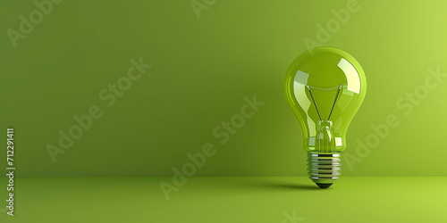 light bulb as a symbol of renewable green energy photo