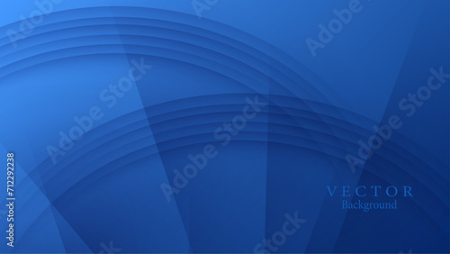Abstract lines curved overlapping on blue background.
