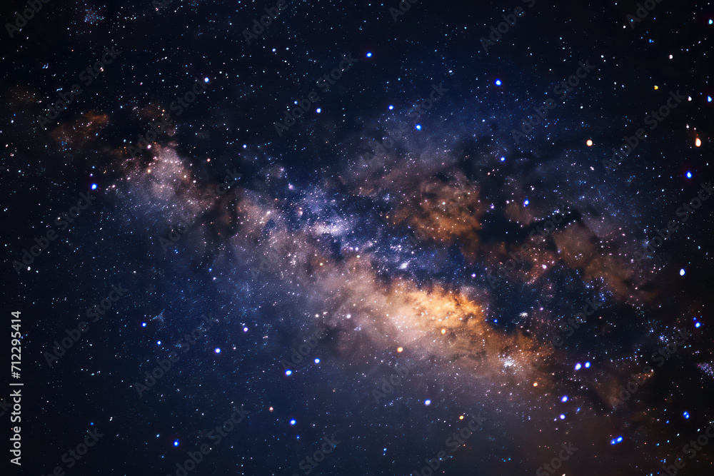 Fototapeta premium The Milky Way surrounded by celestial clouds and stars