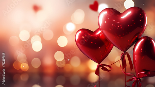 Valentine's Day, love and romance background, background with heart shapes