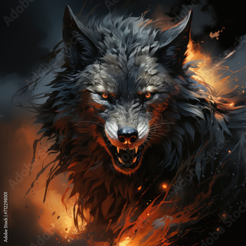 Angry wolf
