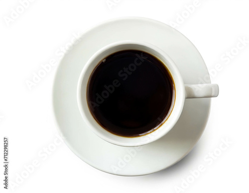 Tasse Kaffee isoliert auf weißem Hintergrund, Freisteller