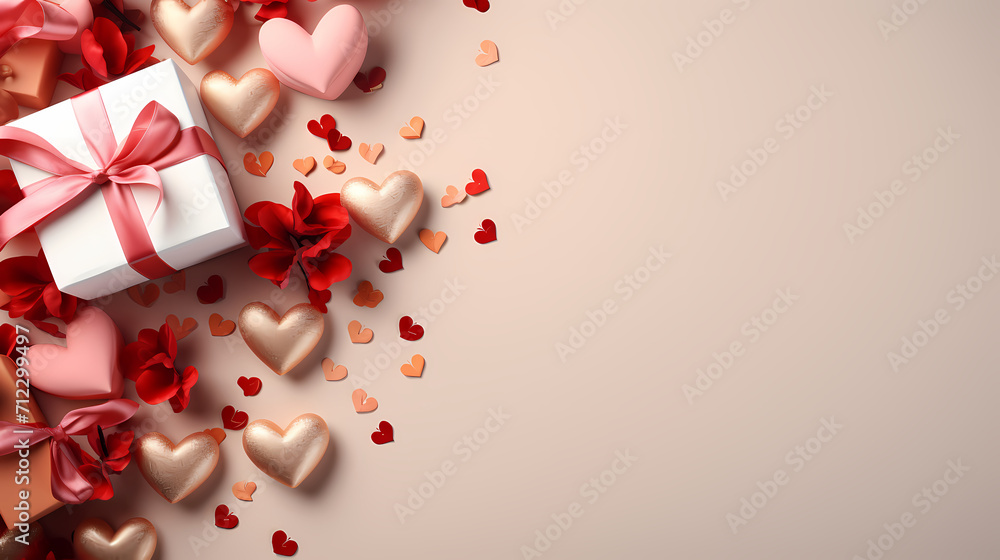 Valentine's Day, love and romance background, background with heart shapes Valentine's Day, love and romance background, background with heart shapes