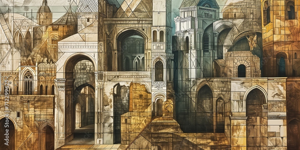 middle Ages geometric architectural forms