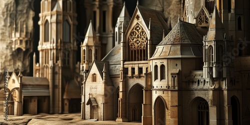 middle Ages geometric architectural forms photo