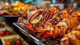 Luxury Dining: Grilled Lobster at Gourmet Buffet