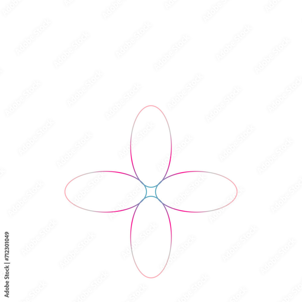 An abstract cut out transparent iridescent oval gradient star shape futuristic pattern design element. An abstract cut out transparent iridescent oval gradient star shape futuristic pattern design element.