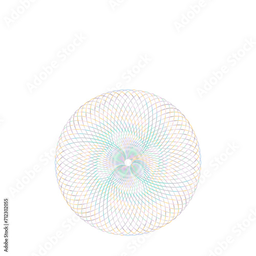 Fototapeta Naklejka Na Ścianę i Meble -  An abstract cut out transparent iridescent oval gradient star shape futuristic pattern design element.